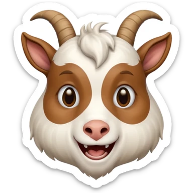 Goat Crying with laught sticker