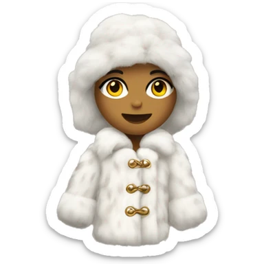 Chanel fur coat  sticker