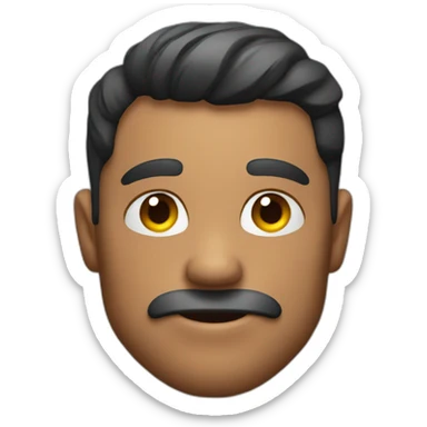 Emoji muscled man flirting sticker