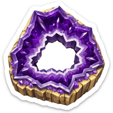 An amethyst geode sticker