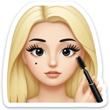 mascara apply on eyelash sticker