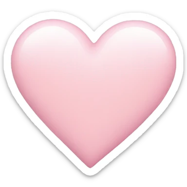 Light pink heart sticker