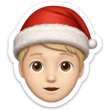 Christmas hat on a head sticker