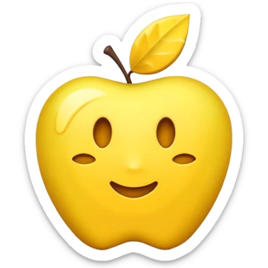 A 3D Apple-style emoji of a single jagged burst shape in bright yellow with smooth shading and subtle shadow sticker