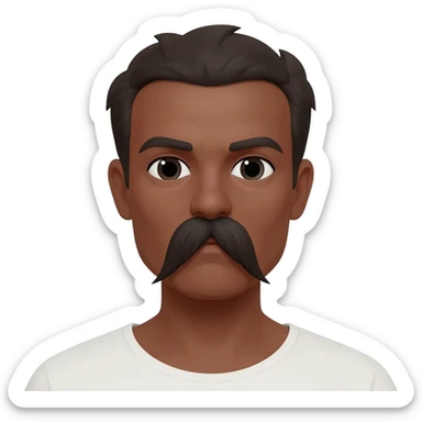 mexican male mustache "brown skin color" sticker