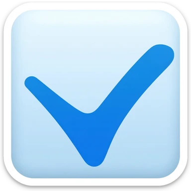 Blue tick sticker