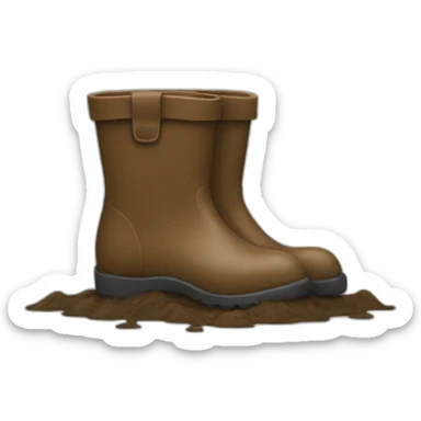 boot in mud sticker