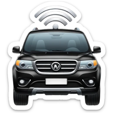 SUV car with WiFi icon sticker