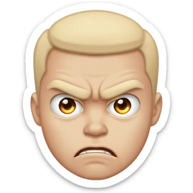 angry ang sad face  sticker