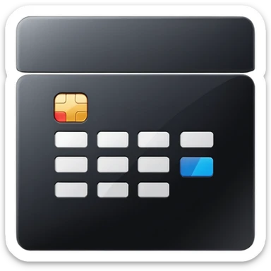 black credit card, no text sticker