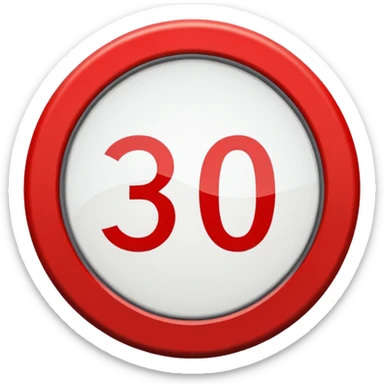 tempo 30 verkehrsschild sticker