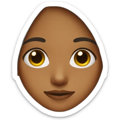 Brown girl with tears sticker