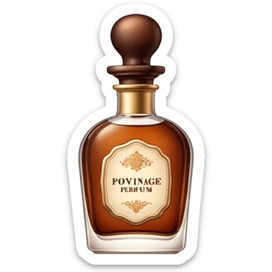 Perfume vintage classic brown sticker