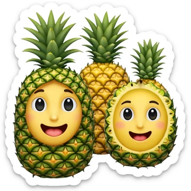Castoro con le ali e con i capelli a forma di ananas  sticker