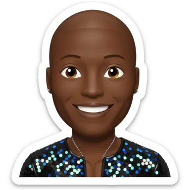 Tyrese Gibson with black sequin outfit sticker