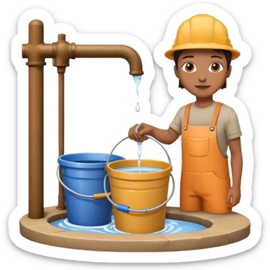 well with bucket sticker