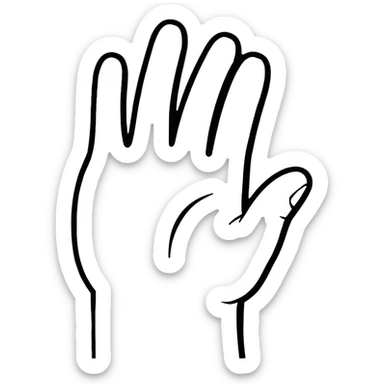 hand waving sticker