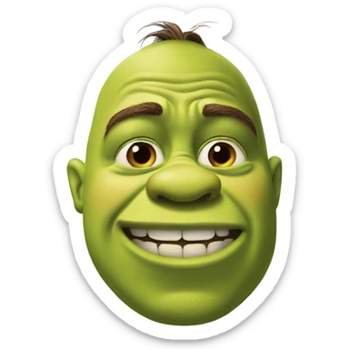 Shrek finger in nose sticker
