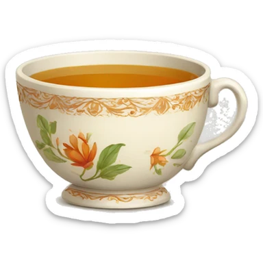 vintage tea indian cup sticker