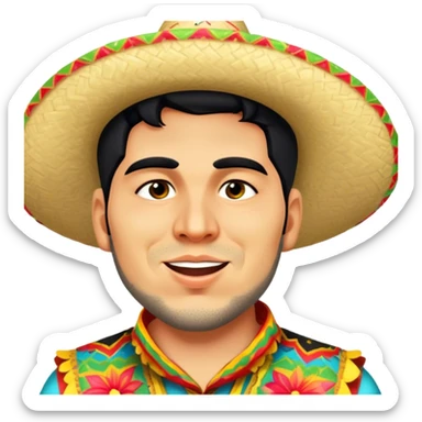 Fiestero with Sombrero sticker