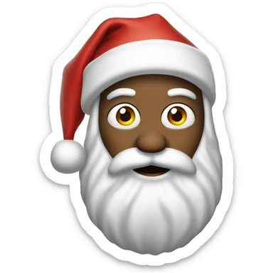 Santa with his mind blown sticker