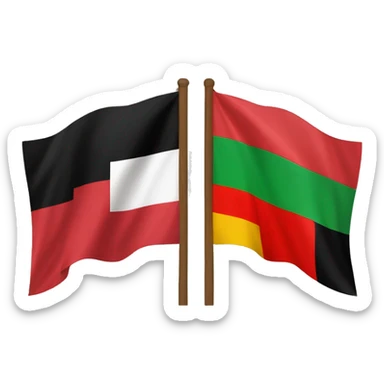 Afghanistan Flag and germany flag sticker