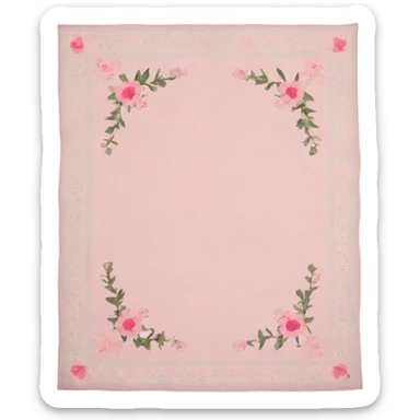light pink muslim prayer mat with pink flowers  sticker