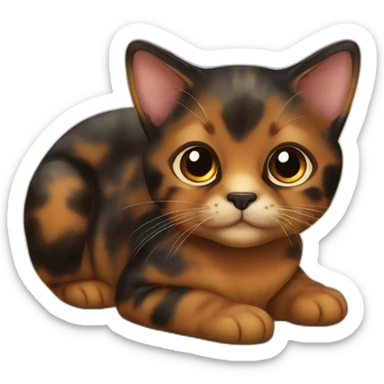 cute tortoiseshell cat sticker