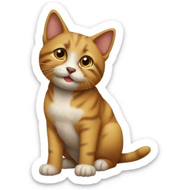 Köpek kedi karışımı mutasyonlu on bacaklı sticker