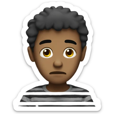 Sad in jail sticker