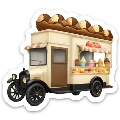 1917 ice cream food truck sticker