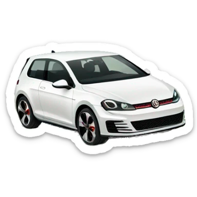 golf gti driven by frog sticker