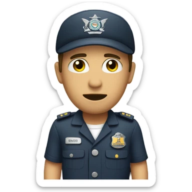 Customs officer searching a trailer sticker