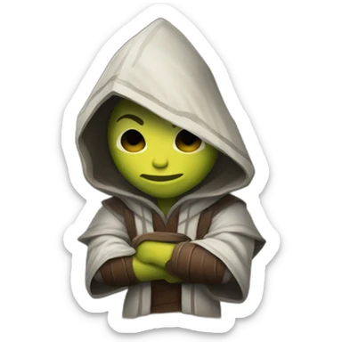 arm-folding hooded jedi in world of warcraft sticker