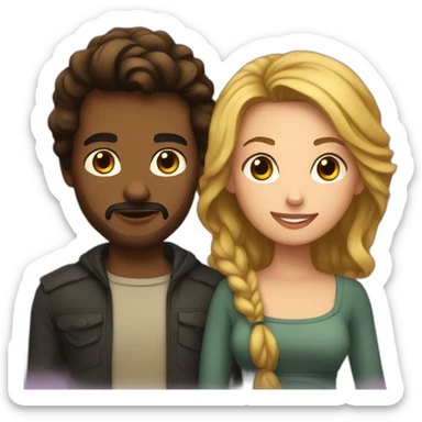 Caleb et Sophia sticker
