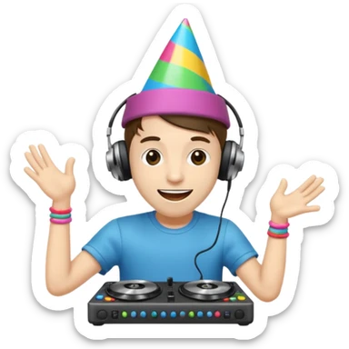 DJs playing Music sticker