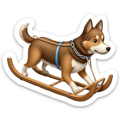 Dog sled sticker