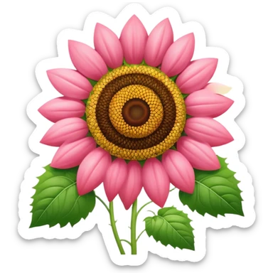 Girasol rosado con fresas  sticker
