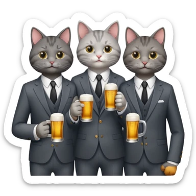 dead cat mafia , beer sticker
