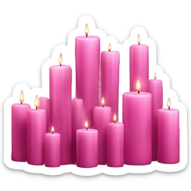Pink candles sticker