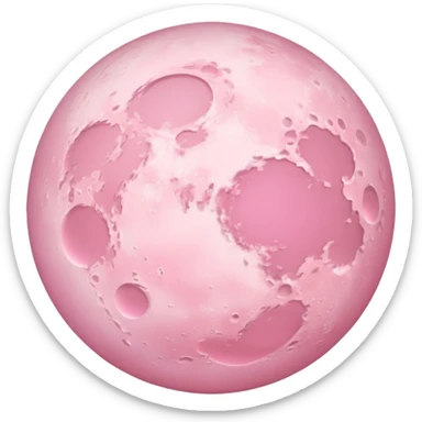 Pastel pink moon sticker