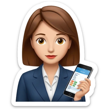 economist woman, brown hair, finance sticker