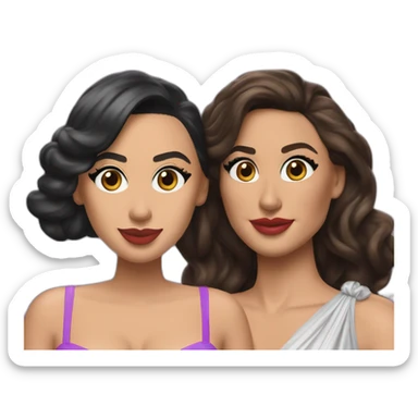 Cardi b et gal gadot sticker