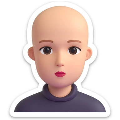feminist activist with shaved head sticker
