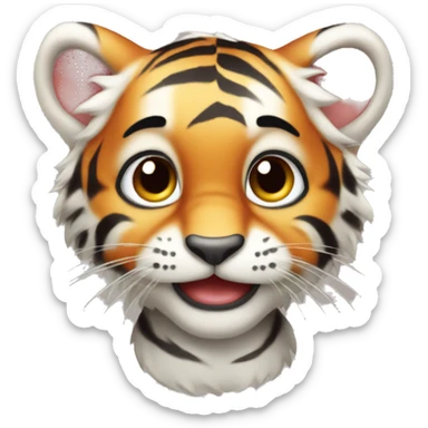 Cute baby tiger  sticker