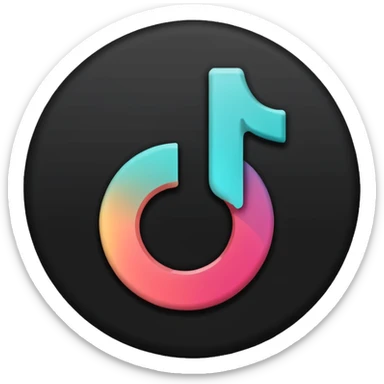 Tiktok logo without background black color sticker