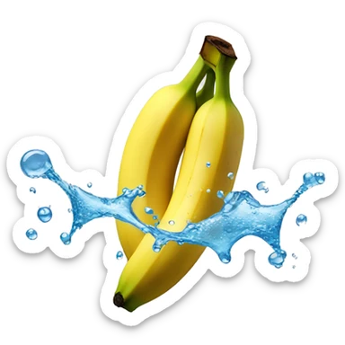 A banana comined with the water drips sticker