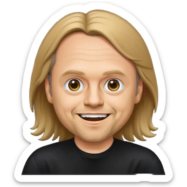 Lars ulrich emoji (80s lars) sticker