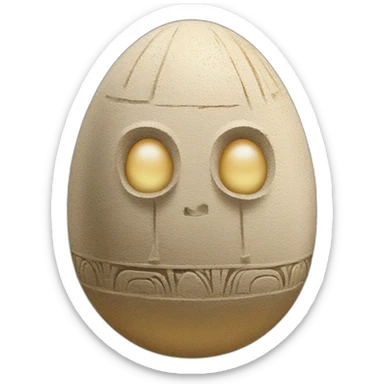 An ancient Egyptian egg sticker