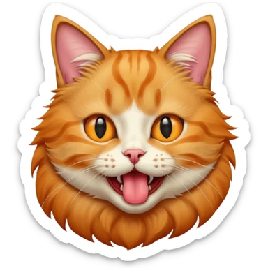 Cat with tongue out  sticker